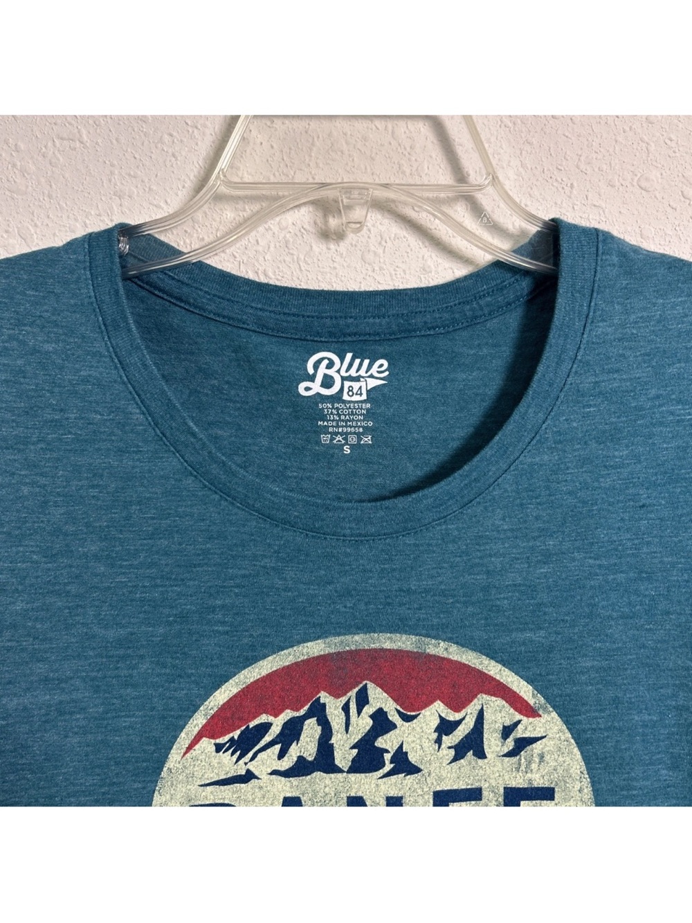 Banff National Park Alberta Canada Blue Women’s Small Blue 84 Shirt Mountains - Picture 3 of 10